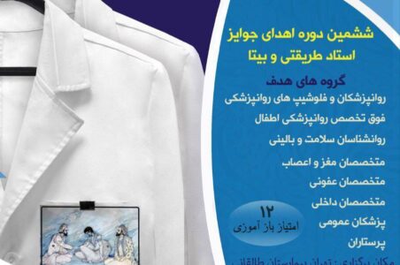 ششمین همایش سالانه انجمن علمی پزشکی روان تنی ایران با تمرکز بر بررسی موارد بالینی از 26 تا 28 اردیبهشت ماه در بیمارستان طالقانی تهران برگزار می شود.